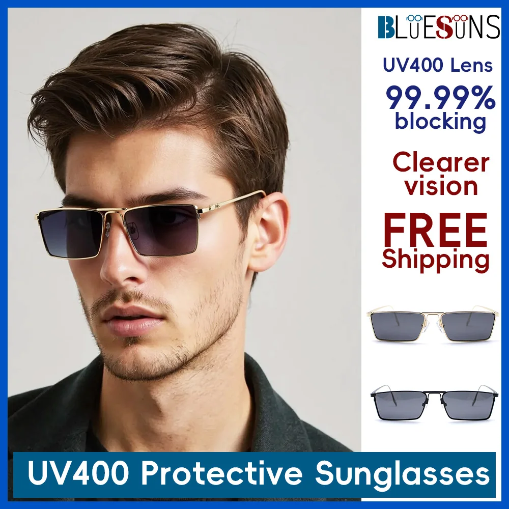 

Metal luxury sunglasses with UV400 lenses, cool and personalized sunglasses, suitable for parties and travel to protect eyes