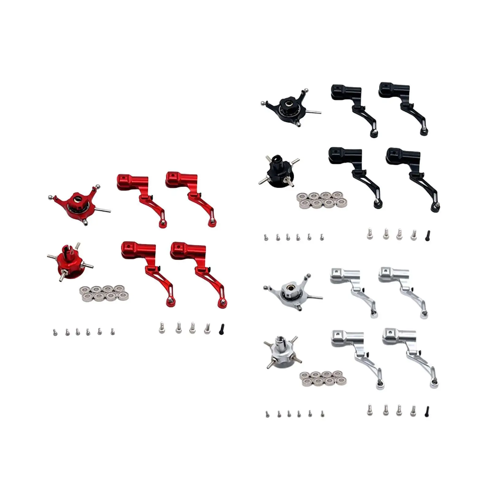 

RC Helicopter Swashplate Set Spare Part Aluminum Sturdy DIY Repairing Leaf Clip RC Aircraft Accessories for K124 K170