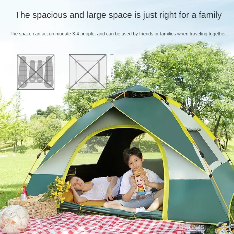 Outdoor Camping Tent 2-3 Person Fully Automatic Tent Flood Control and Disaster Relief Emergency Tent