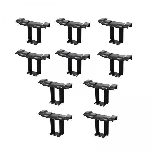 Solar Panel Drainage Mud Removal Cleaning Clip Black Portable Plastic Guide for Solar Panel Washing and Water Drain Management