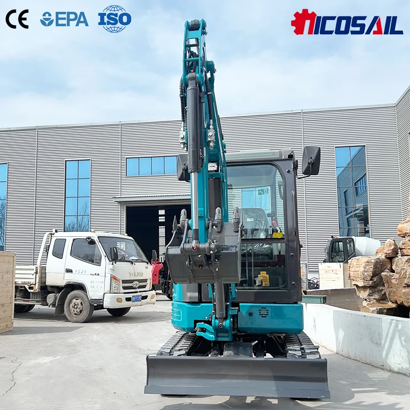 

3.5Ton Compact Excavator NICOSAIL OKW35E Mini Digger Hydraulic System With Dozer Blade