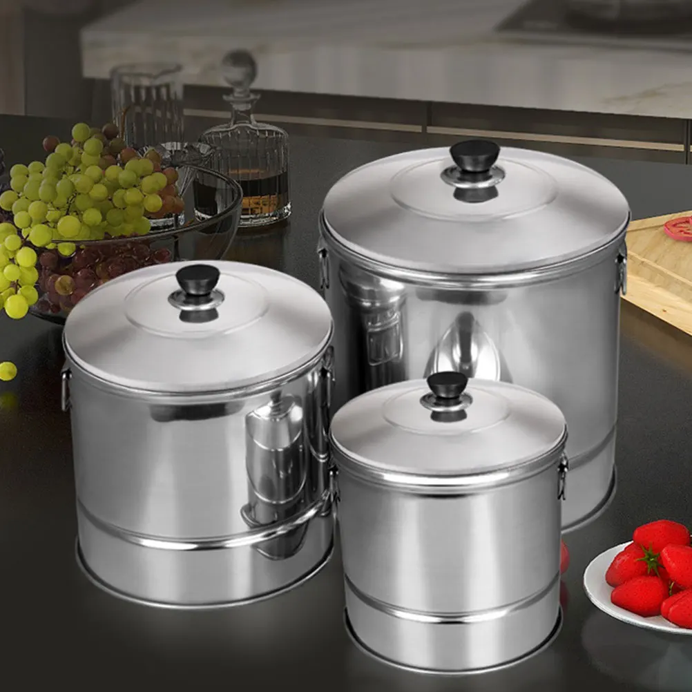 

Large Capacity Steamed Rice Bucket Stainless Steel Steamer Pot Kitchen Cookware Rice Container Sushi Server Steaming Bucket