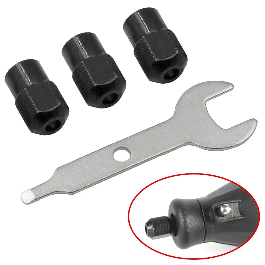 

2pcs/set M8X0.75mm Electric Chuck Rotary Tool Accessories Multi Chuck With Wrench Keyless Faster Bit Swaps Rotary Tools