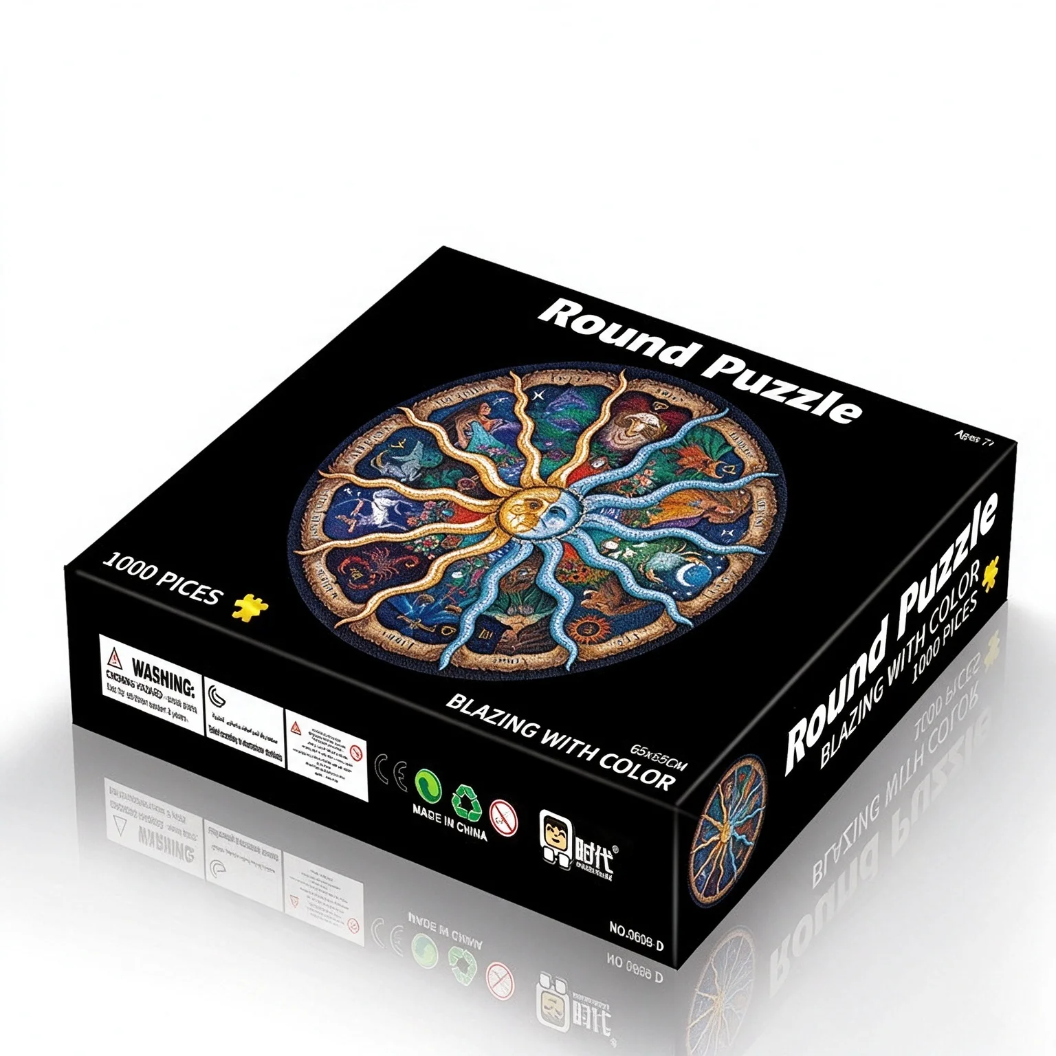 Round Moon Jigsaw Puzzle 1000 Pieces Paper Circular Space Puzzle Wall Art Home Decor Leisure Challenge Game Gift