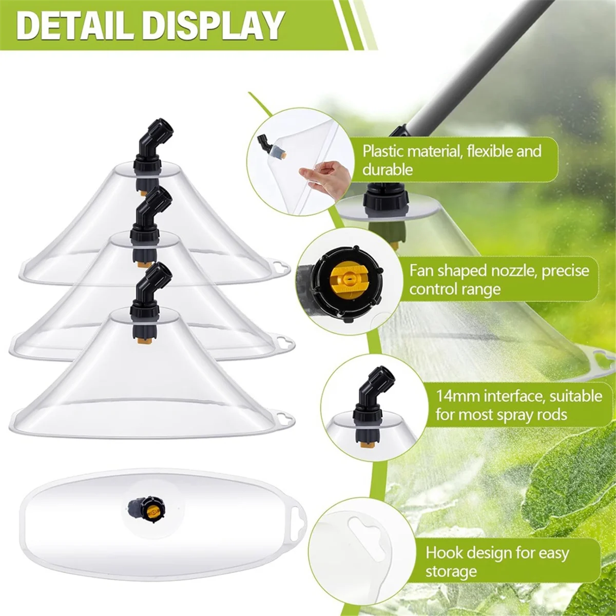 4 Pack Windproof Spray Hood Nozzle High Pressure Atomizing Nozzle Point Spray Hood with Nozzle Sprayer Gardening Tools