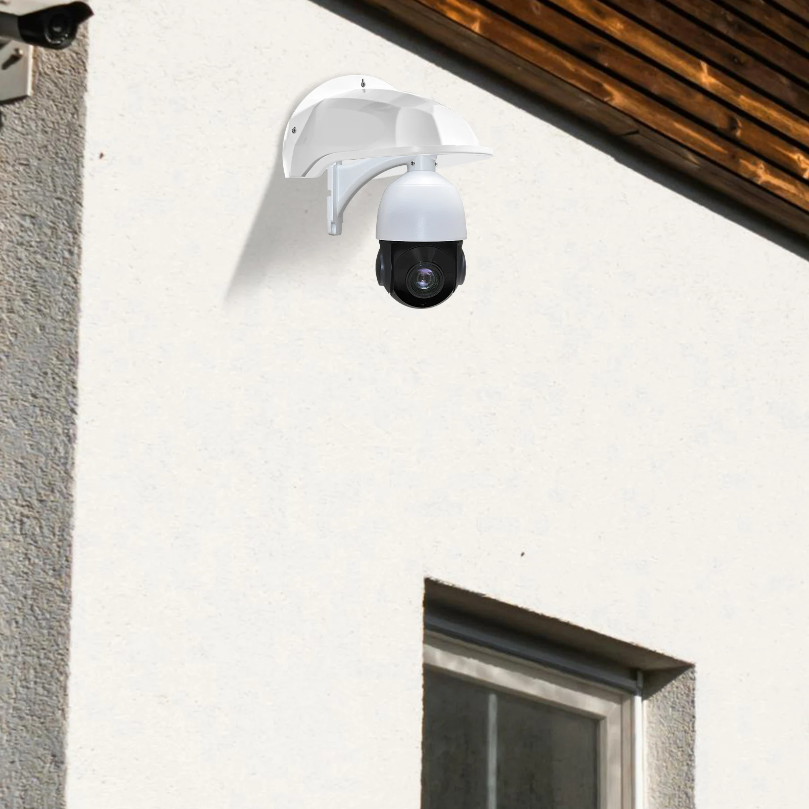 

4 Pcs Outdoor Rain Cover Camera Protector Sun Visor for Outside Cameras Security Housing Shield Waterproof Durable ABS Suitable