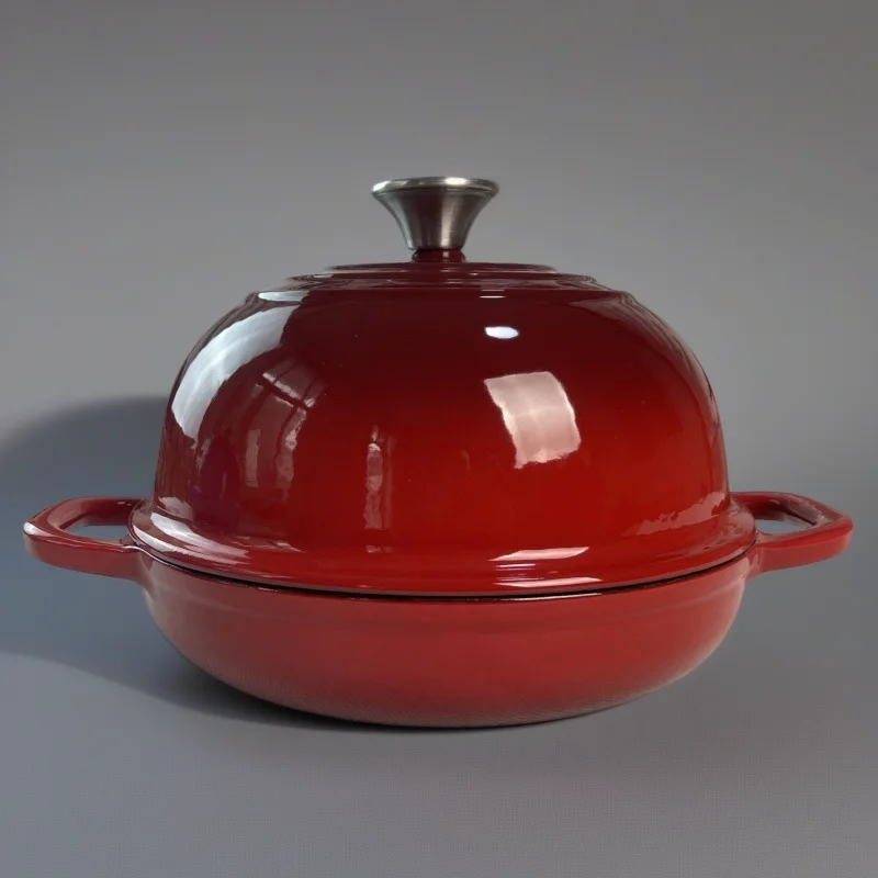

Enamel Cast Iron Bread Dutch Oven 26cm Non Stick Baking Pot For Sourdough Loaf Making Kitchen Cooking Tool For Home Use