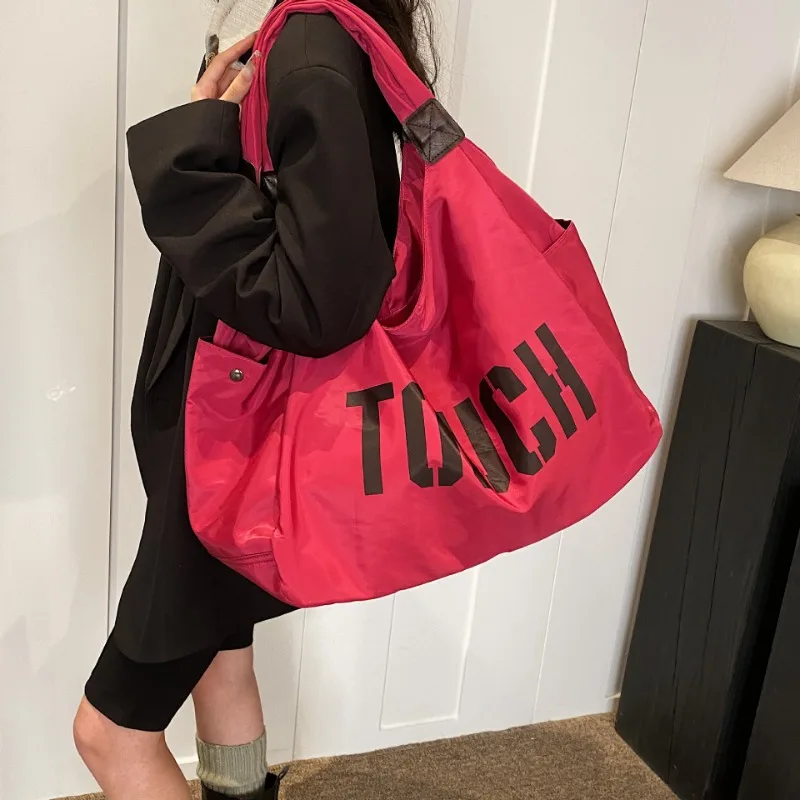 

1pc Mummy Bag Handbag Travel Large-capacity Casual Yoga Bag Simple Nylon Fabric Single-shoulder Bag for Women Large Bag
