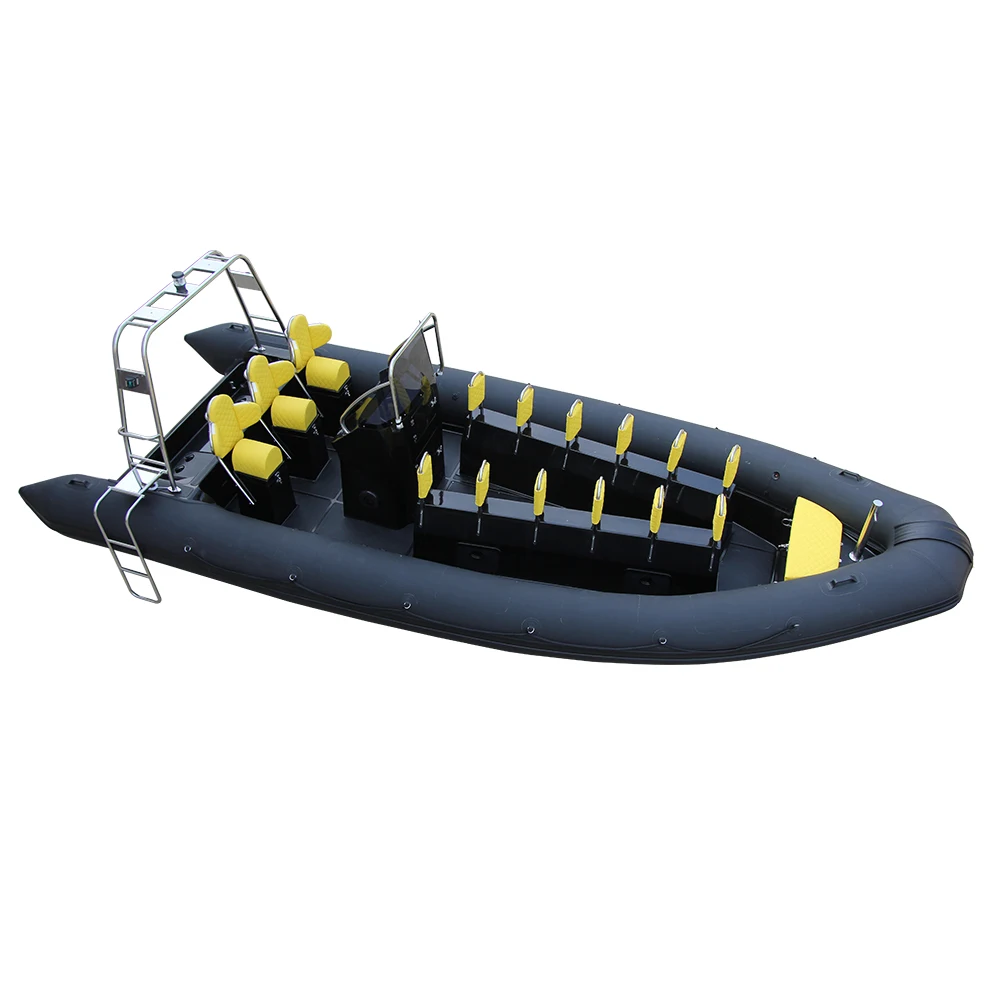 Fiberglass rib boats 7m deep V hull heavy duty ORCA hypalon  inflatable rib passenger boat RIB700 with CE certificate