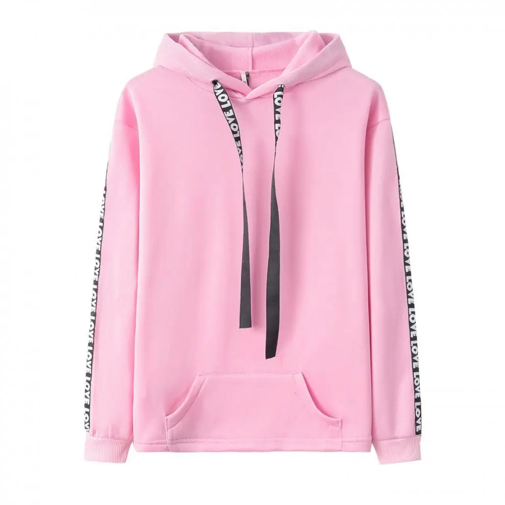 Nieuwe Mode Dames Brief Capuchon Trui Casual Losse Sweatshirt Gepersonaliseerde Print Hoodie Voor Dames