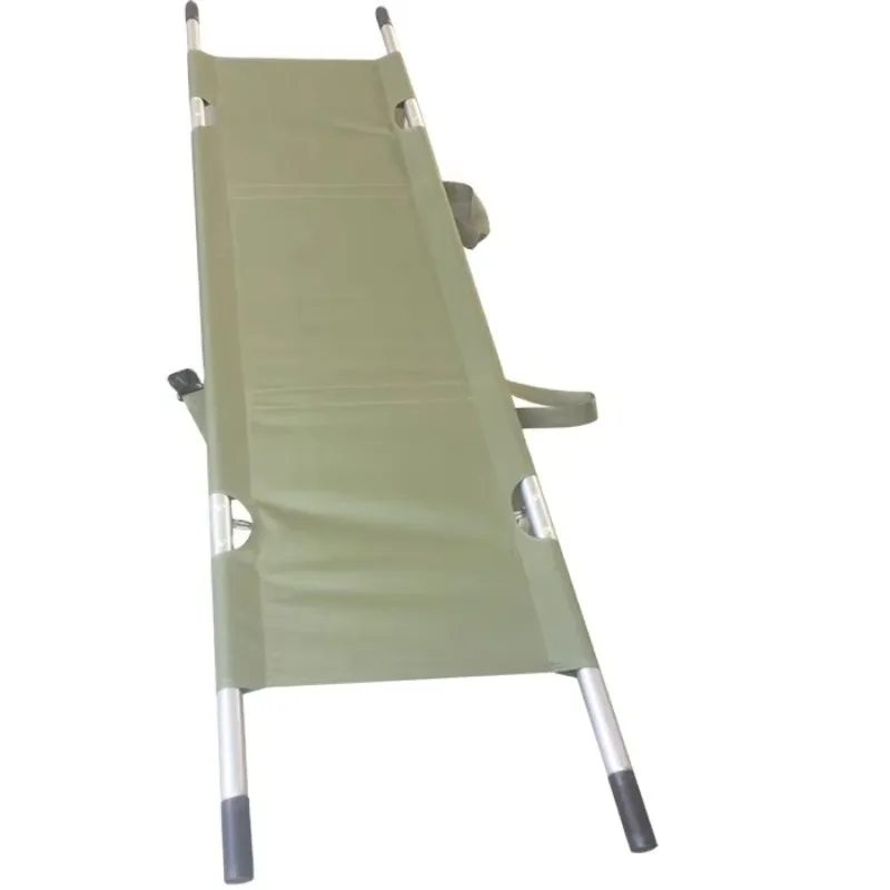 Camilla de aleación de aluminio plegable portátil de cuatro partes para cama médica para hospitales camilla de emergencia al aire libre