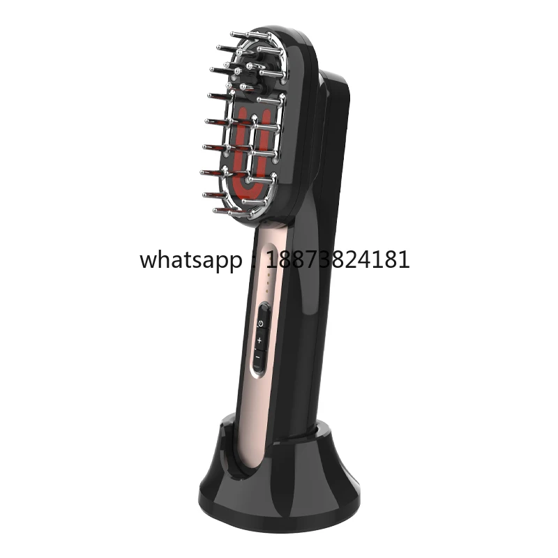 FY-105 Plastic New EMS Micro Current Meridian Electric Massage Comb with Red and Blue Light Therapy fast shipping