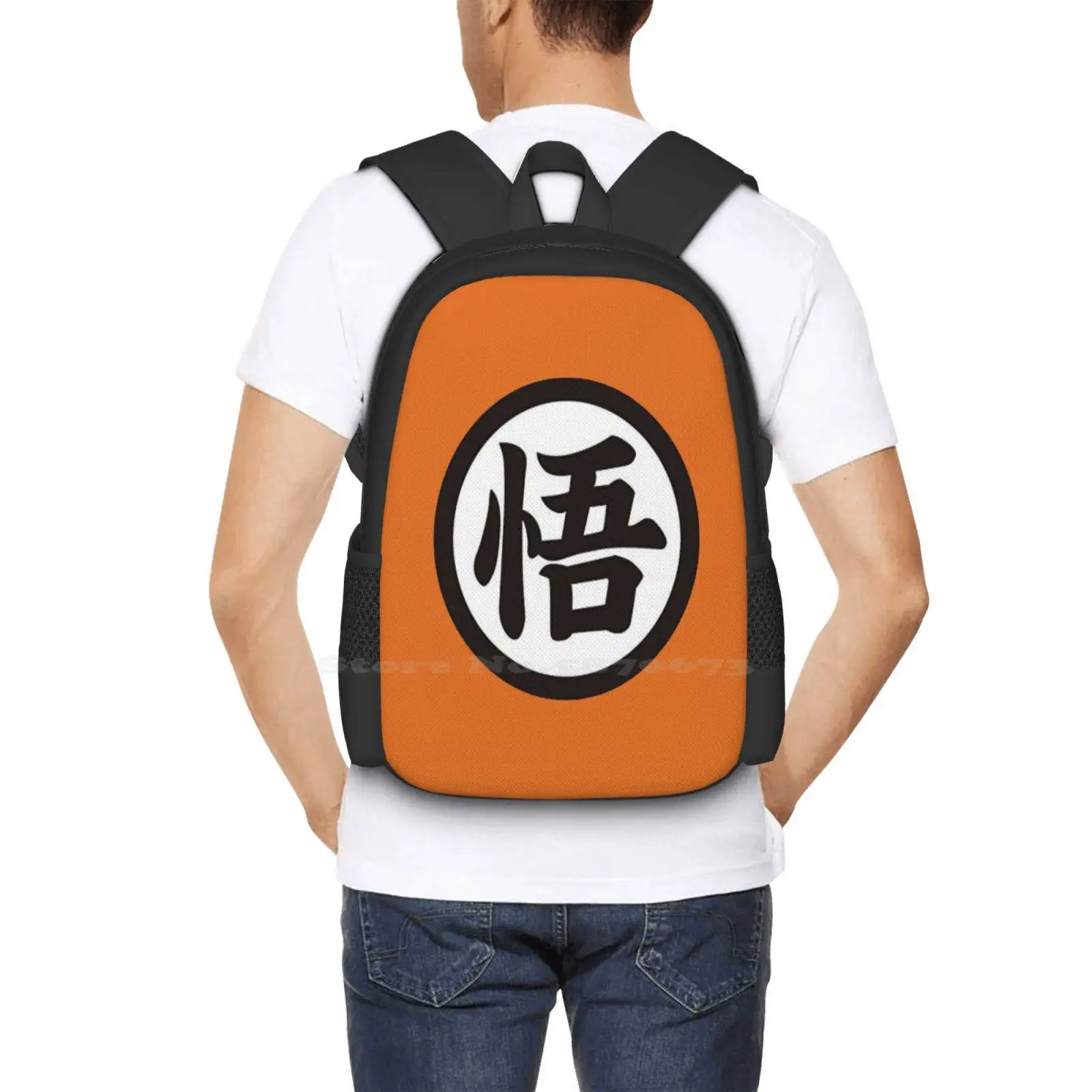 Turtle Gi Logo Pattern Design Bagpack School Bags Z Master Roshi Minimalist Anime Krillin Logo Super Gt Yamcha