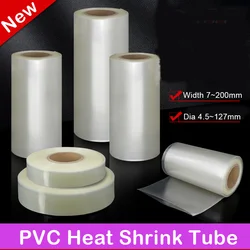 10 Meter Clear 18650 Lipo Battery PVC Heat Shrink Tube Pack Width 7 ~ 200mm Insulated Film Wrap lithium Case Cable Sleeve DIY