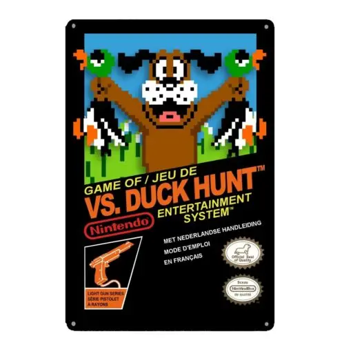 Duck Hunt Nes Retro Video Game Metal Poster Tin Sign 20*30cm