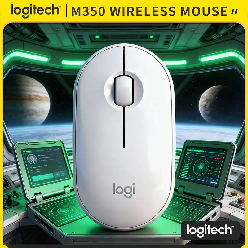 

Бесшумная беспроводная мышь Logitech M350 — двойное подключение, тонкий гальковый дизайн, 90% тихий, дальность действия 10 м, идеально подходит для ежедневного использования.