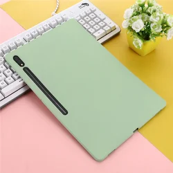 For Samsung Galaxy Tab S9 Ultra / S8 Ultra Tablet Case ELVEV Shockproof Premium Liquid Silicone Tablet Cover with Flocking
