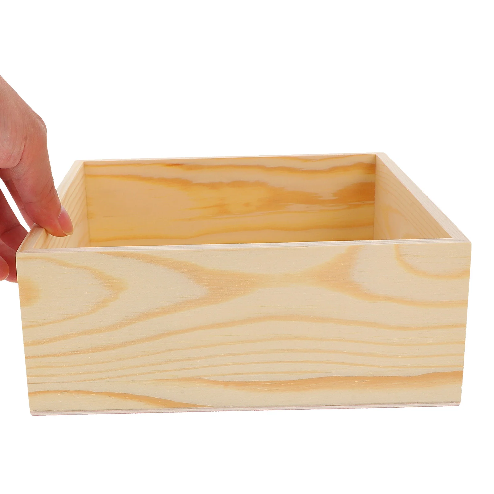 미완성 된 나무 상자 책상 주최자 보석 케이스 사탕 상자 어린이를위한 작은 악세사리 보관 서랍 상자 Diy 취미 20x2