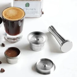 Refillable K-fee Coffee Capsule Pod For Caffitaly Tchibo Cafissimo ALDI Expressi Machine Stainless Steel Coffee Filters Tamper