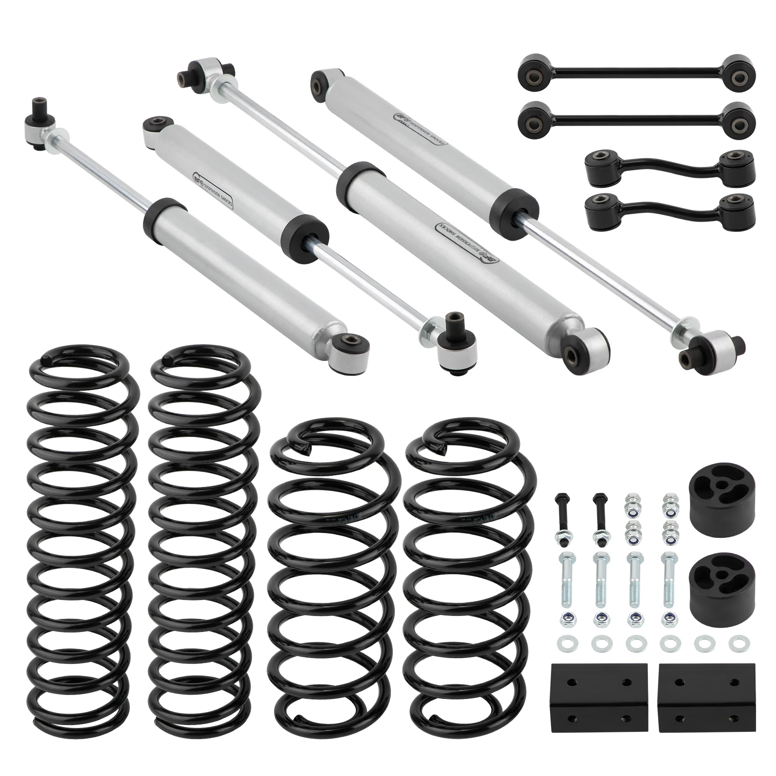 2,5-Zoll-Aufhängungs-Hebeset mit Stabilisatorverbindungen für Jeep Wrangler JLU 2018–2023