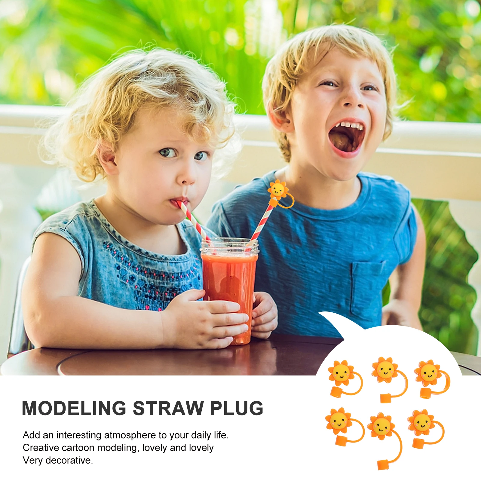 

6 Pcs Straw Protection Plug Cover Covers Cap Accessories Straws Reusable Cute Tips Protector Baby