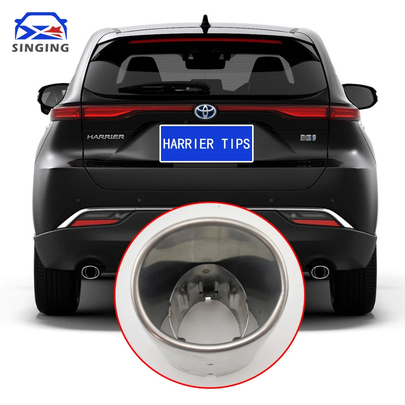 

accessoir de For Toyota Venza Harrier hybrid exhaust tip muffler end pipe protector stainless steel tail decoration decorative