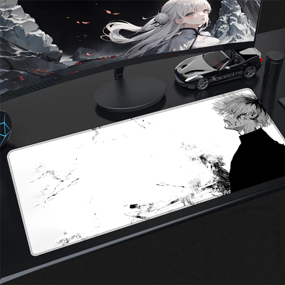 T-Tokyo G-Ghoul Anime-Gaming-Mauspad, rutschfester Gummi-Rand, HD-Druck, Schreibtischunterlage, Tastaturunterlage für PC, Laptop, Gamer, Büro