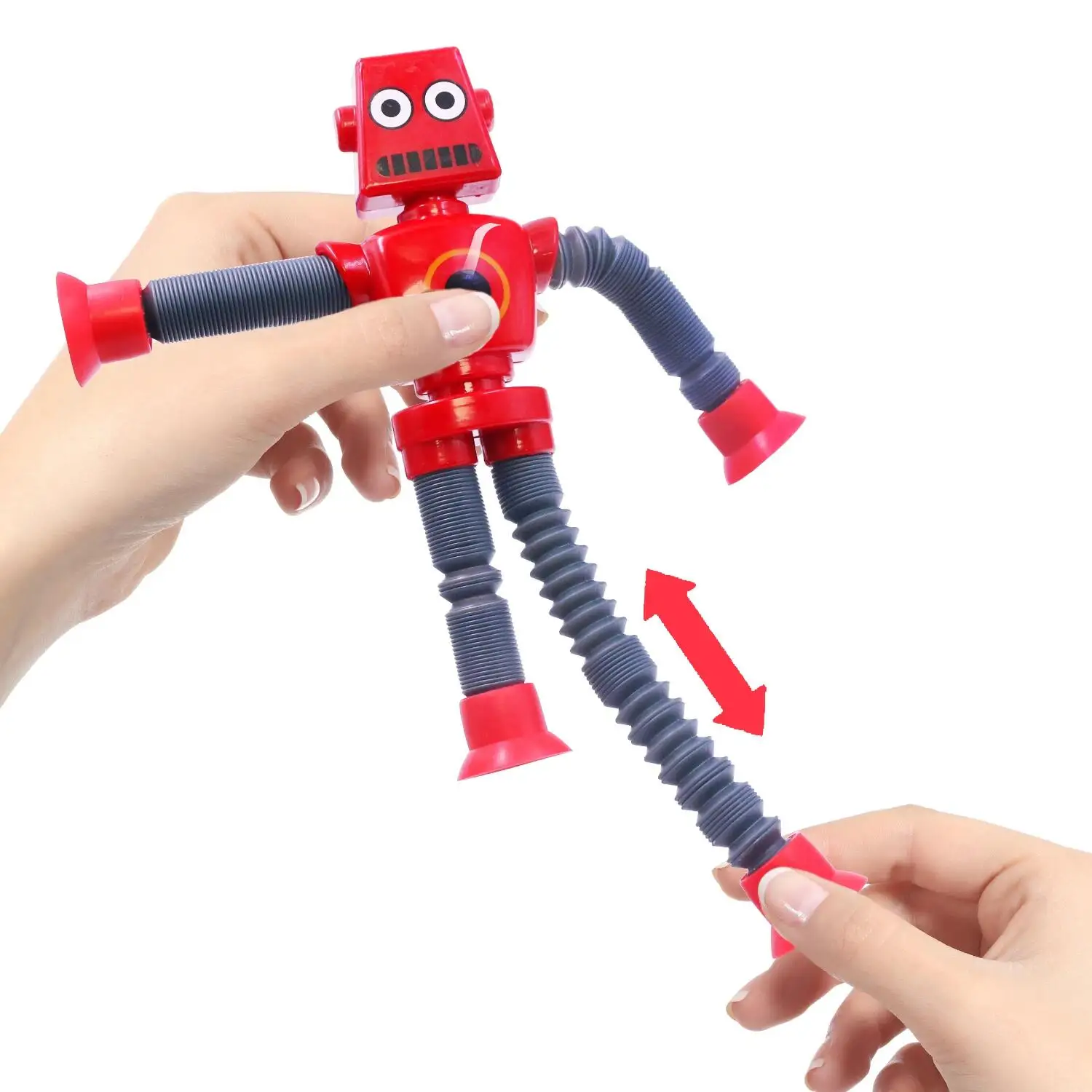 Luminous and versatile suction cup robot telescopic tube, with a flexible design and a new and interesting decompression toy