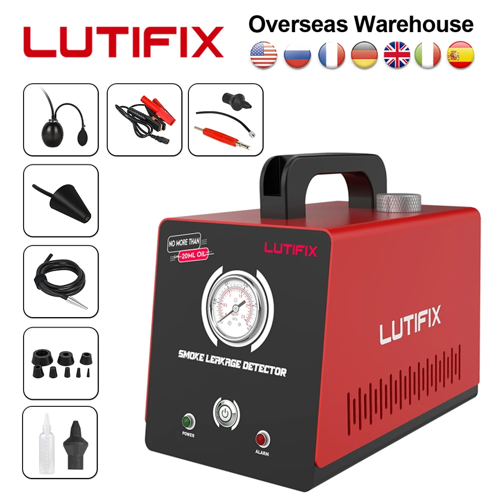 LUTIFIX SM100 Leakage Locator for Cars Pipe System Leak Detection Analyzer Diagnostic Smoke Pipe Smoke Machine PK AUTOOL SDT205