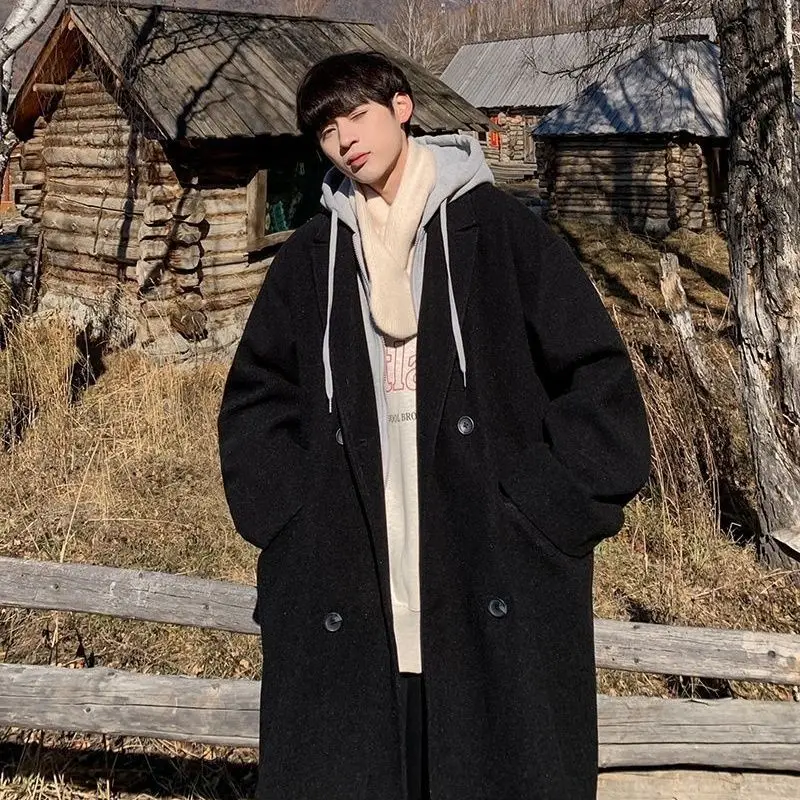 

Trench Coats Man Plus Size Winter Simple Overfit Business Gentleman's Cool British High-Quality Functional Material Breathable