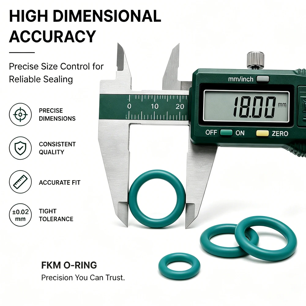 10Pcs oil-resistant FKM O-Ring CS 2mm OD 5.5~30mm Anti aging/leak proof/high-temperature equipment sealing rubber ring