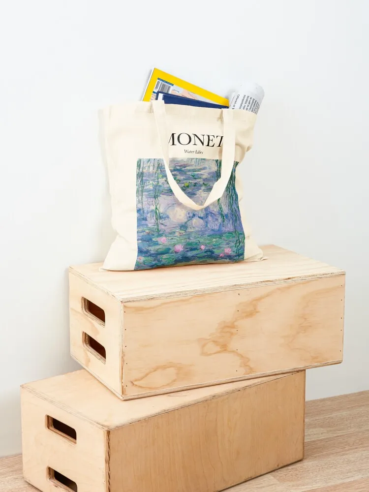 Monet  Water Lilies Tote Bag  Reuseable Canvas Fashion Shopping Grocery School Femal Gril Women Personal