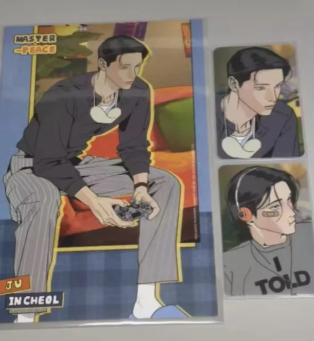 Pyeong Hwa In Cheol Master peace keyring pendant Acrylic stand cards badge Lezhin official goods In stock image 3