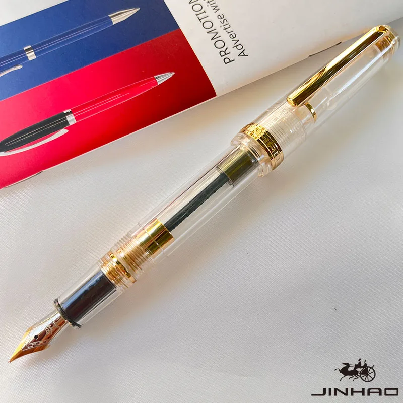 Jinhao 82-Füllfederhalter, goldener Clip, EF/F/M-Feder, Acryl-Tintenstift, luxuriöse Schreibstifte für Schreibwaren, Business, Büro, Schulbedarf – Detail 11