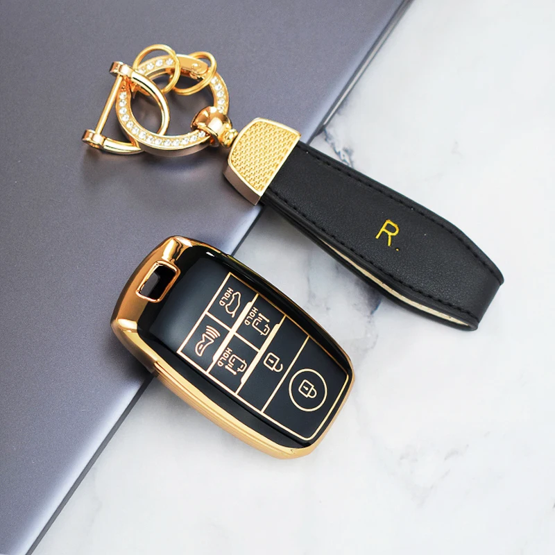 6 Buttons Soft TPU Car Key Case Cover for KIA Sorento Sedona 2020 Grand Carnival 2019 Keychain Shell Fob Holder Accessories