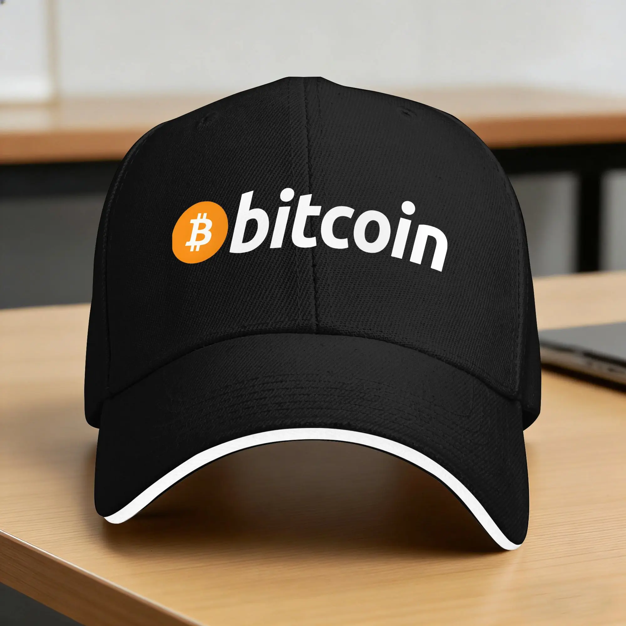 Bitcoin Sun Baseball Cap Summer Men Adult  Custom DIY Hip Hop Hats Hot Sale Trendy Outdoor Sports Baseball Caps