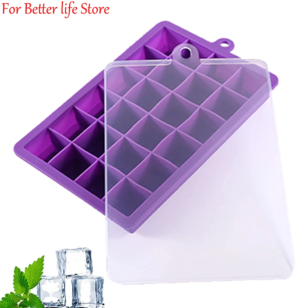 

1PC Ice Cube Mold Honeycomb Silicone Ice Cube Maker Ice Tray Mould Reusable Food Grade Ice Maker with Lids for Summer Juice Wine