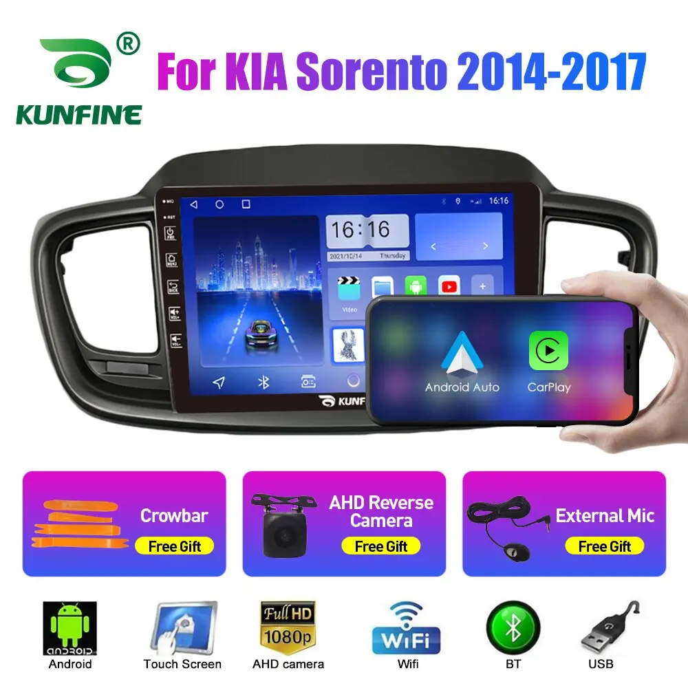10.33 Inch Car Radio For KIA Sorento 2014-2017 2Din Android Octa Core Car Stereo DVD GPS Navigation Player QLED Screen Carplay