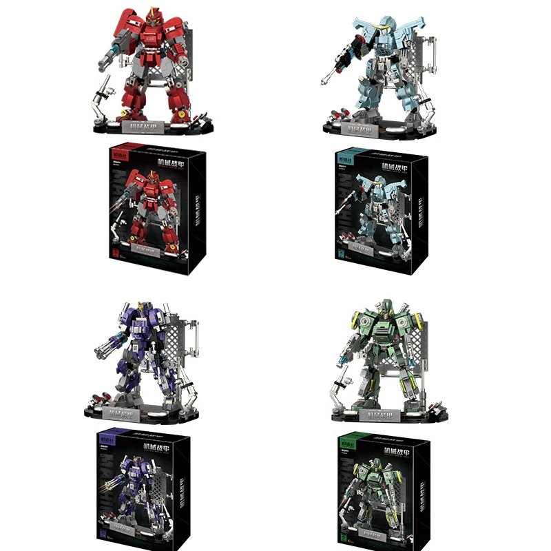 Nuevo personaje de anime, ensamblaje de partículas pequeñas, mecha, decoración de mesa para niños, modelo de juguete, bloques de construcción, regalo de Navidad