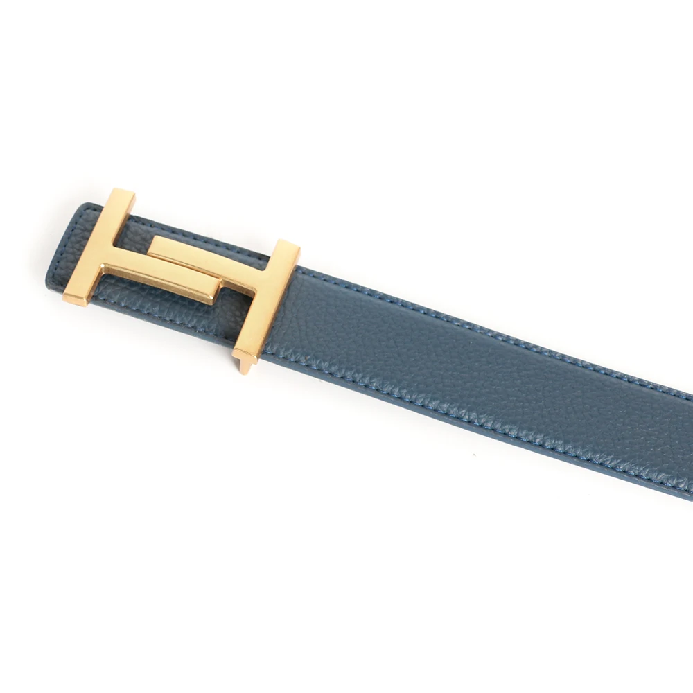 Echain Leather Belt Gray 8