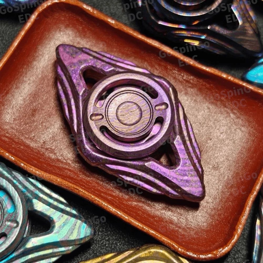 Pangolin Studio EDC Apostle Timascus Fidget Spinner Fidget Toys For Adults Office Desk Anxiety Relief Gadgets Random Color