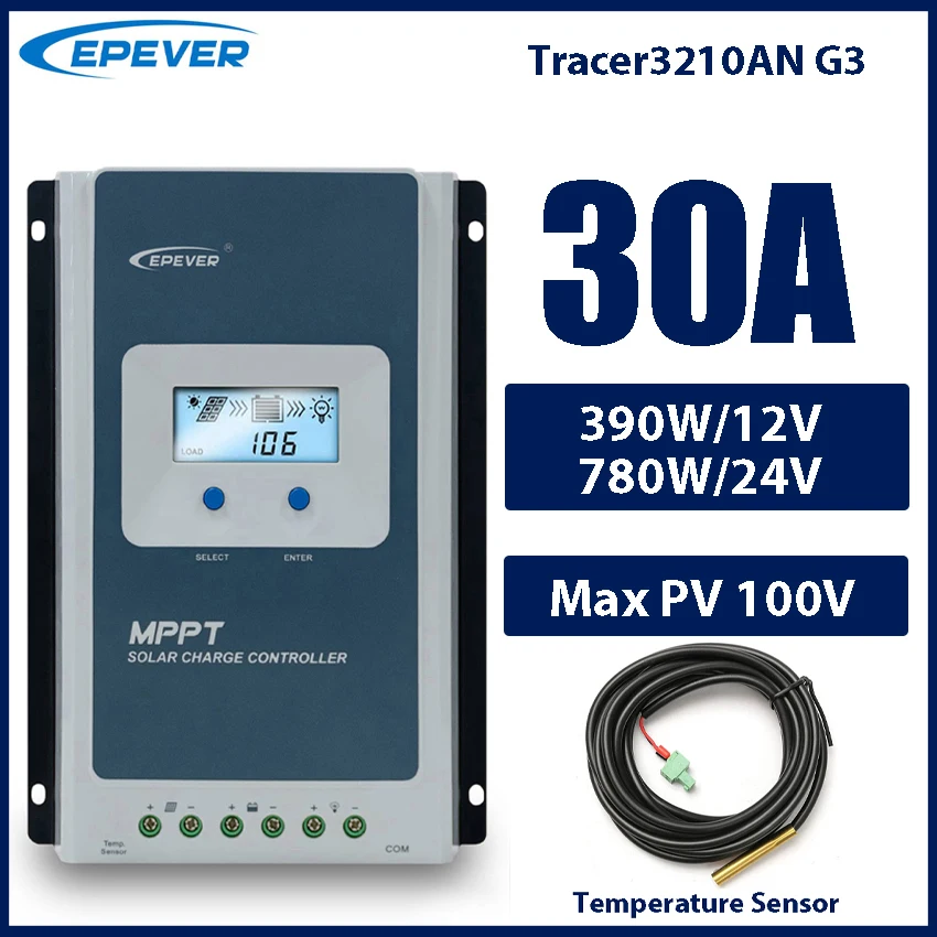 EPEVER MPPT Tracer 10A 20A 30A 40A Solarladeregler 12V 24V Tracer1206AN Tracer2206AN Tracer3210AN Tracer4210AN