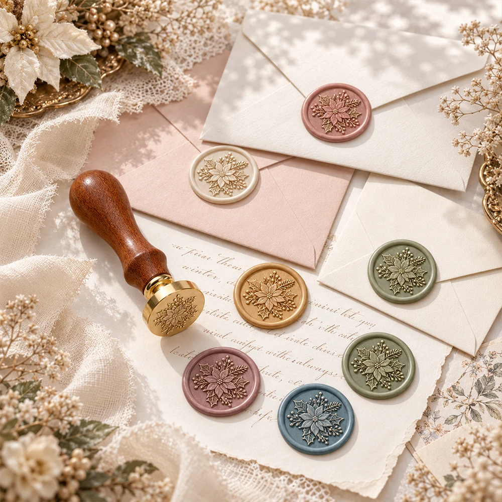 Vintage 3D Embossed Wax Seal Stamp with Handle,writer Illustration Brass Sealing Stamp for Envelope Wedding Invitation DIY Craft