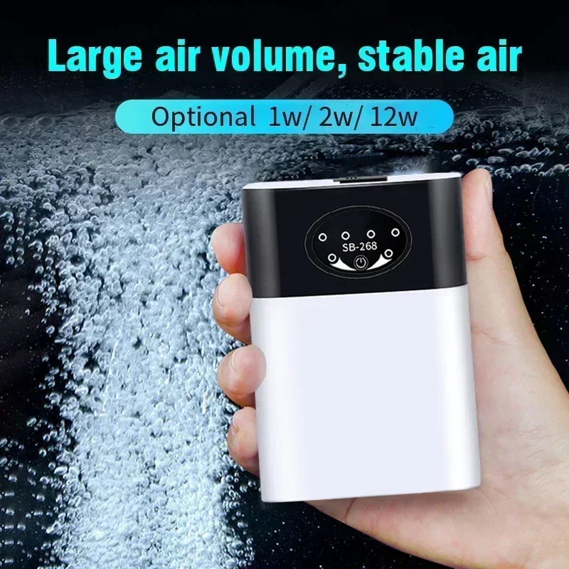 

Portable USB Oxygen Pump Fish Tank Aquarium Fishing Mini Dual-purpose Exhaust Stone Silent Air Compressor Simple Convenient