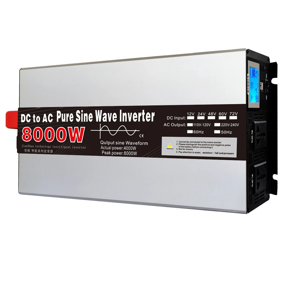 Imagem -03 - Inversor de Onda Senoidal Pura Inversor Solar de Freqüência dc 12v 24v 48v 60v 72v para ac 220v 230v 110v 60hz 6000w 8000w
