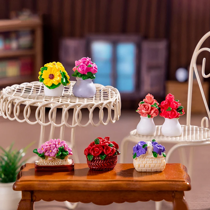 小さな鉢植えのシミュレーションブーケ、DIYジュエリー、樹脂アクセサリー、装飾装飾品、家の装飾、文房具のギフト
