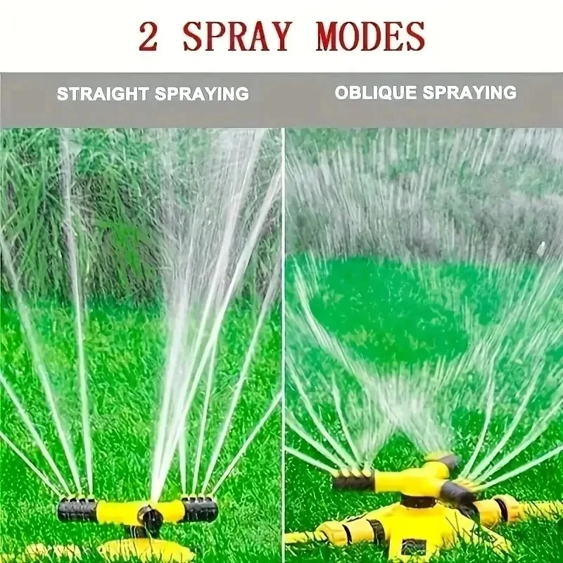 360 Degree Automatic Rotating Sprinkler Head for Nursery Irrigation, Three Pronged Sprinkler Series Sprinkler for Watering Plant