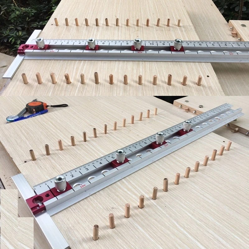 Dowelling تهزهز قابل للتعديل الألومنيوم جيب ثقب الرقصة للأثاث ربط 3 في 1 النجارة الحفر محدد اللكم مثقاب الخشب