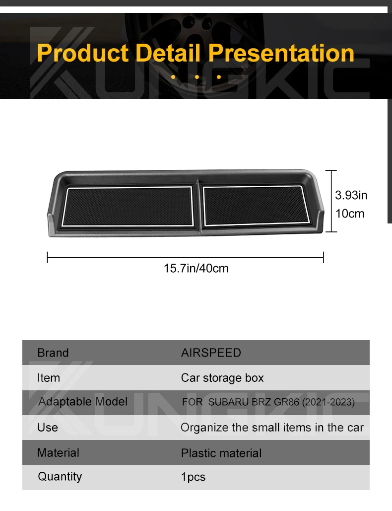 KUNGKIC Für Subaru BRZ Toyota GR86 2021-2023 2024 2025 Beifahrer-Handschuhfach-Aufbewahrung, Handy-Organizer, RHD LHD Zubehör – Detail 8