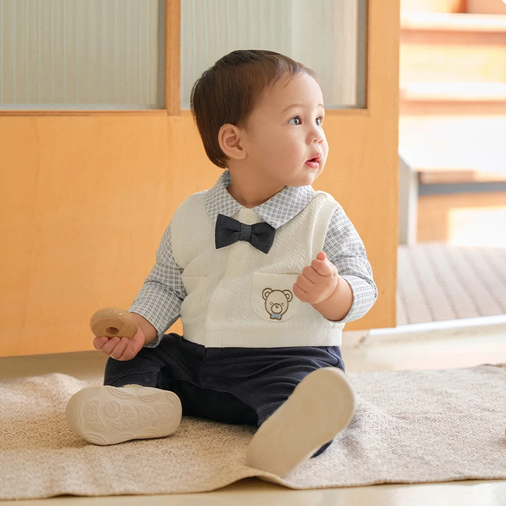 Dave Bella Baby Autumn Jumpsuit Boys Spring Long Seeve Romper Formal Party Newborn Creeper Clothes DB3263106